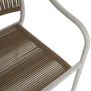 ΠΟΛΥΘΡΟΝΑ ΑΛΟΥΜΙΝΙΟΥ ΛΕΥΚΟ ΜΕ PE RATTAN WICKER HM5856.01 57x63x80Yεκ. - Pakobazaar