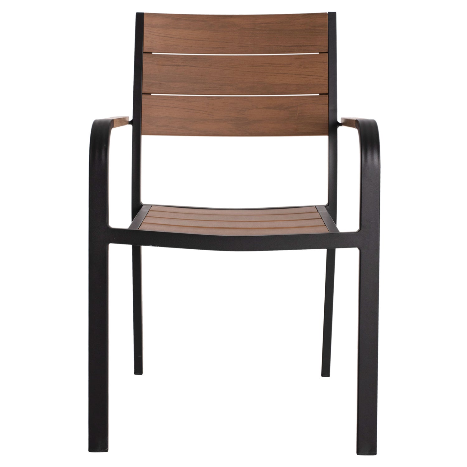ΠΟΛΥΘΡΟΝΑ ΑΛΟΥΜΙΝΙΟΥ SAGA ΜΑΥΡΗ ΜΕ POLYWOOD HM5127.03 56x55x85,5Yεκ. - Pakobazaar