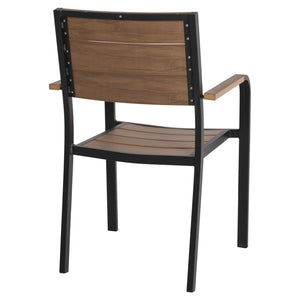 ΠΟΛΥΘΡΟΝΑ ΑΛΟΥΜΙΝΙΟΥ SAGA ΜΑΥΡΗ ΜΕ POLYWOOD HM5127.03 56x55x85,5Yεκ. - Pakobazaar
