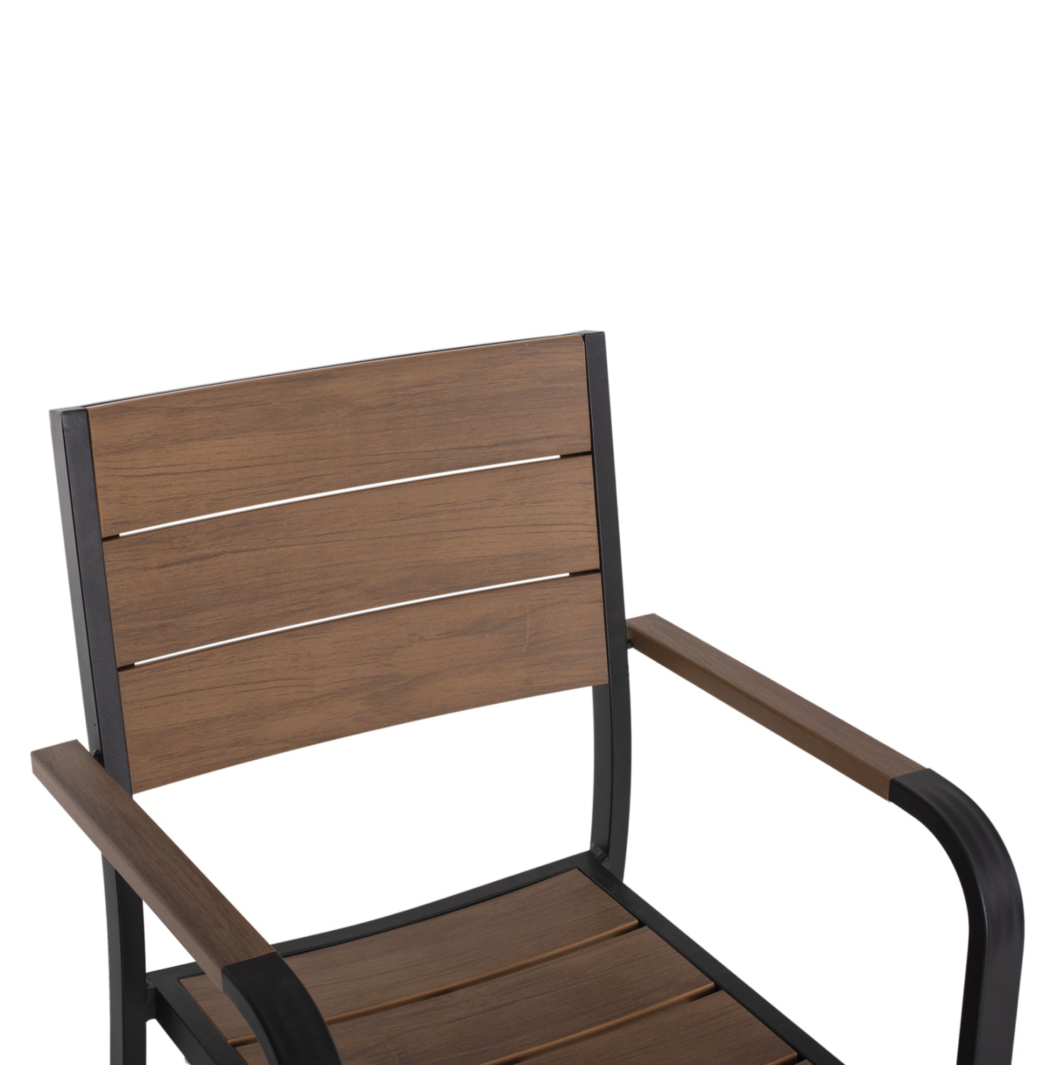 ΠΟΛΥΘΡΟΝΑ ΑΛΟΥΜΙΝΙΟΥ SAGA ΜΑΥΡΗ ΜΕ POLYWOOD HM5127.03 56x55x85,5Yεκ. - Pakobazaar