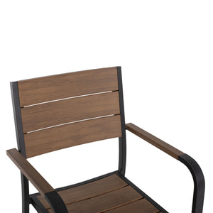 ΠΟΛΥΘΡΟΝΑ ΑΛΟΥΜΙΝΙΟΥ SAGA ΜΑΥΡΗ ΜΕ POLYWOOD HM5127.03 56x55x85,5Yεκ. - Pakobazaar