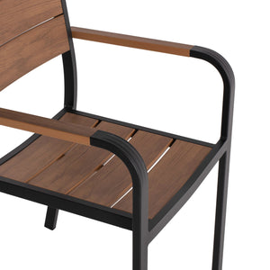 ΠΟΛΥΘΡΟΝΑ ΑΛΟΥΜΙΝΙΟΥ SAGA ΜΑΥΡΗ ΜΕ POLYWOOD HM5127.03 56x55x85,5Yεκ. - Pakobazaar