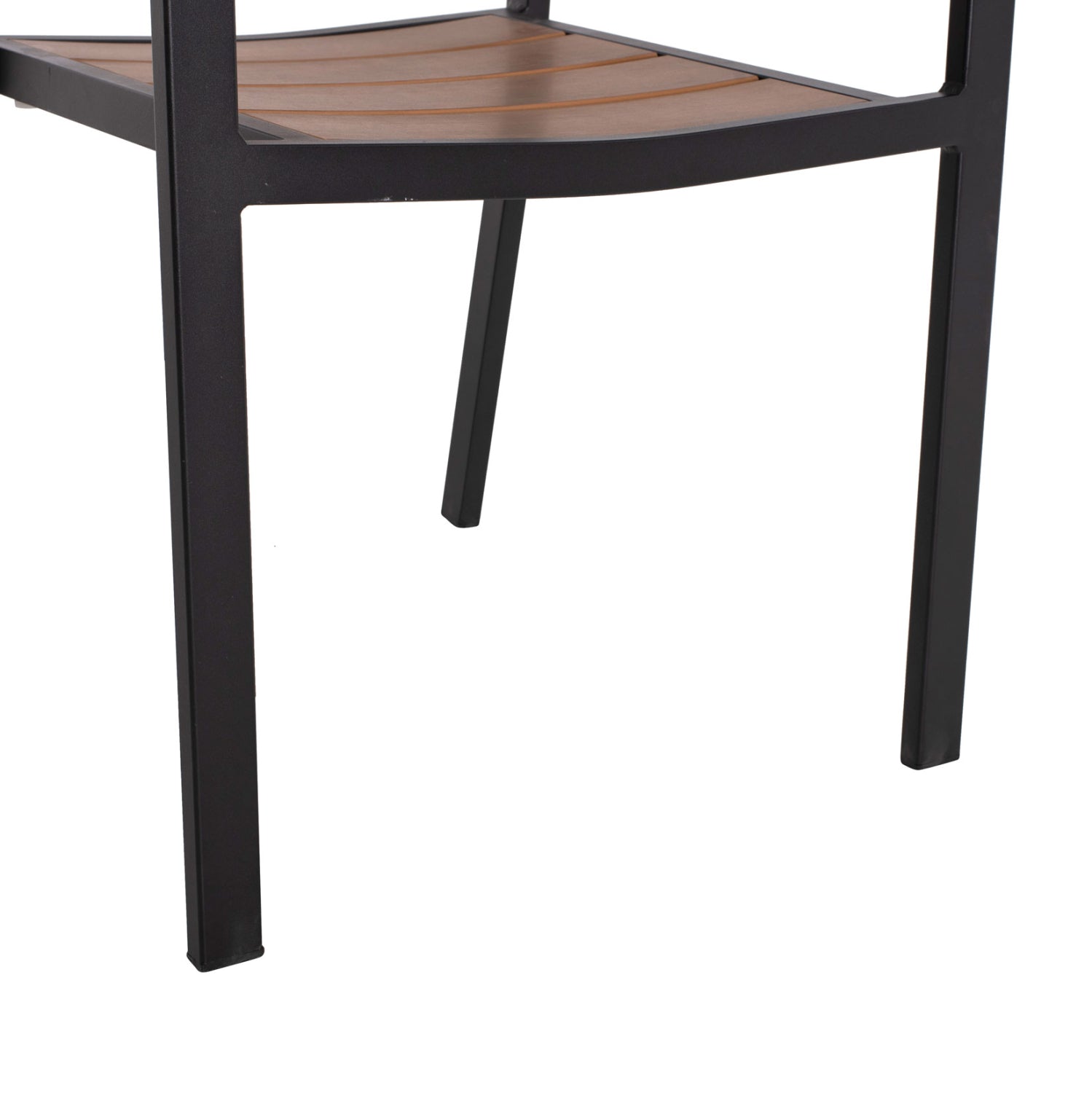 ΠΟΛΥΘΡΟΝΑ ΑΛΟΥΜΙΝΙΟΥ SAGA ΜΑΥΡΗ ΜΕ POLYWOOD HM5127.03 56x55x85,5Yεκ. - Pakobazaar