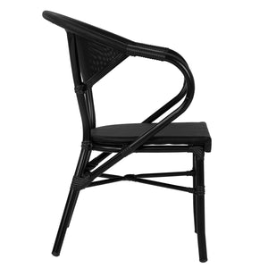 ΠΟΛΥΘΡΟΝΑ ΑΛΟΥΜΙΝΙΟΥ CLAY BAMBOO LOOK ΜΑΥΡΗ ΜΕ TEXTLINE HM5025.02 59x60x82 cm - Pakobazaar