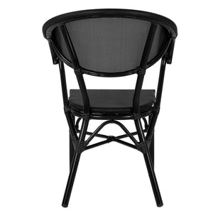 ΠΟΛΥΘΡΟΝΑ ΑΛΟΥΜΙΝΙΟΥ CLAY BAMBOO LOOK ΜΑΥΡΗ ΜΕ TEXTLINE HM5025.02 59x60x82 cm - Pakobazaar
