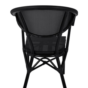 ΠΟΛΥΘΡΟΝΑ ΑΛΟΥΜΙΝΙΟΥ CLAY BAMBOO LOOK ΜΑΥΡΗ ΜΕ TEXTLINE HM5025.02 59x60x82 cm - Pakobazaar