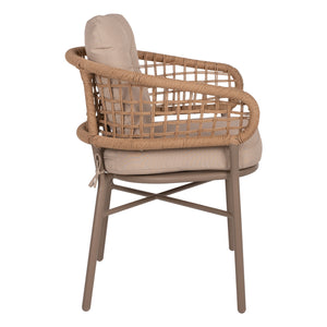 ΠΟΛΥΘΡΟΝΑ ΑΛΟΥΜΙΝΙΟΥ ΜΟΚΑ ΕΠΑΓΓΕΛΜ. RATTAN & ΜΑΞΙΛΑΡΙ ΜΠΕΖ HM5863.02 60x56x84 εκ. - Pakobazaar