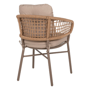 ΠΟΛΥΘΡΟΝΑ ΑΛΟΥΜΙΝΙΟΥ ΜΟΚΑ ΕΠΑΓΓΕΛΜ. RATTAN & ΜΑΞΙΛΑΡΙ ΜΠΕΖ HM5863.02 60x56x84 εκ. - Pakobazaar