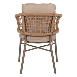 ΠΟΛΥΘΡΟΝΑ ΑΛΟΥΜΙΝΙΟΥ ΜΟΚΑ ΕΠΑΓΓΕΛΜ. RATTAN & ΜΑΞΙΛΑΡΙ ΜΠΕΖ HM5863.02 60x56x84 εκ. - Pakobazaar