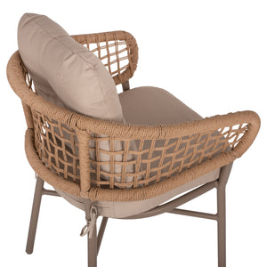 ΠΟΛΥΘΡΟΝΑ ΑΛΟΥΜΙΝΙΟΥ ΜΟΚΑ ΕΠΑΓΓΕΛΜ. RATTAN & ΜΑΞΙΛΑΡΙ ΜΠΕΖ HM5863.02 60x56x84 εκ. - Pakobazaar