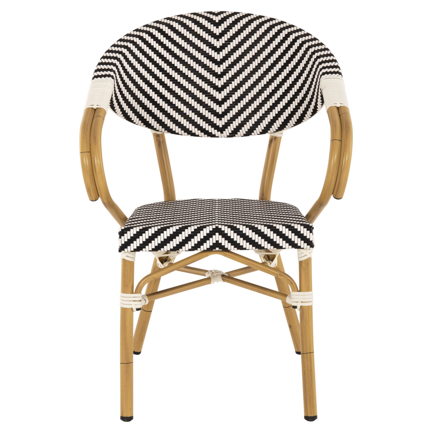 ΠΟΛΥΘΡΟΝΑ BAMBOO LOOK HM5861.01 ΜΑΥΡΟ-ΛΕΥΚΟ 57x55x82 εκ. - Pakobazaar