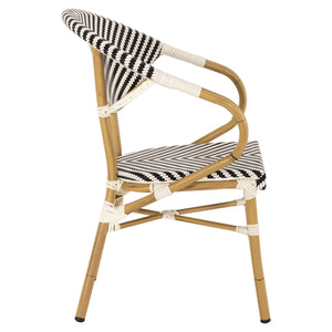 ΠΟΛΥΘΡΟΝΑ BAMBOO LOOK HM5861.01 ΜΑΥΡΟ-ΛΕΥΚΟ 57x55x82 εκ. - Pakobazaar