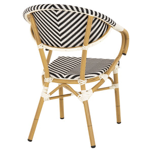 ΠΟΛΥΘΡΟΝΑ BAMBOO LOOK HM5861.01 ΜΑΥΡΟ-ΛΕΥΚΟ 57x55x82 εκ. - Pakobazaar