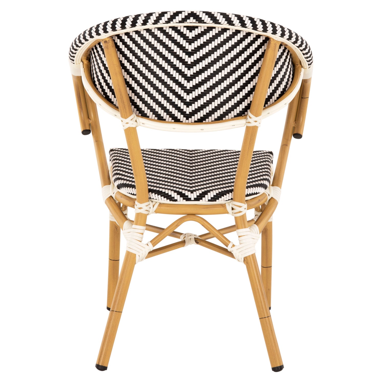 ΠΟΛΥΘΡΟΝΑ BAMBOO LOOK HM5861.01 ΜΑΥΡΟ-ΛΕΥΚΟ 57x55x82 εκ. - Pakobazaar