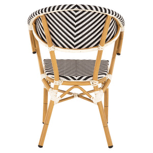 ΠΟΛΥΘΡΟΝΑ BAMBOO LOOK HM5861.01 ΜΑΥΡΟ-ΛΕΥΚΟ 57x55x82 εκ. - Pakobazaar