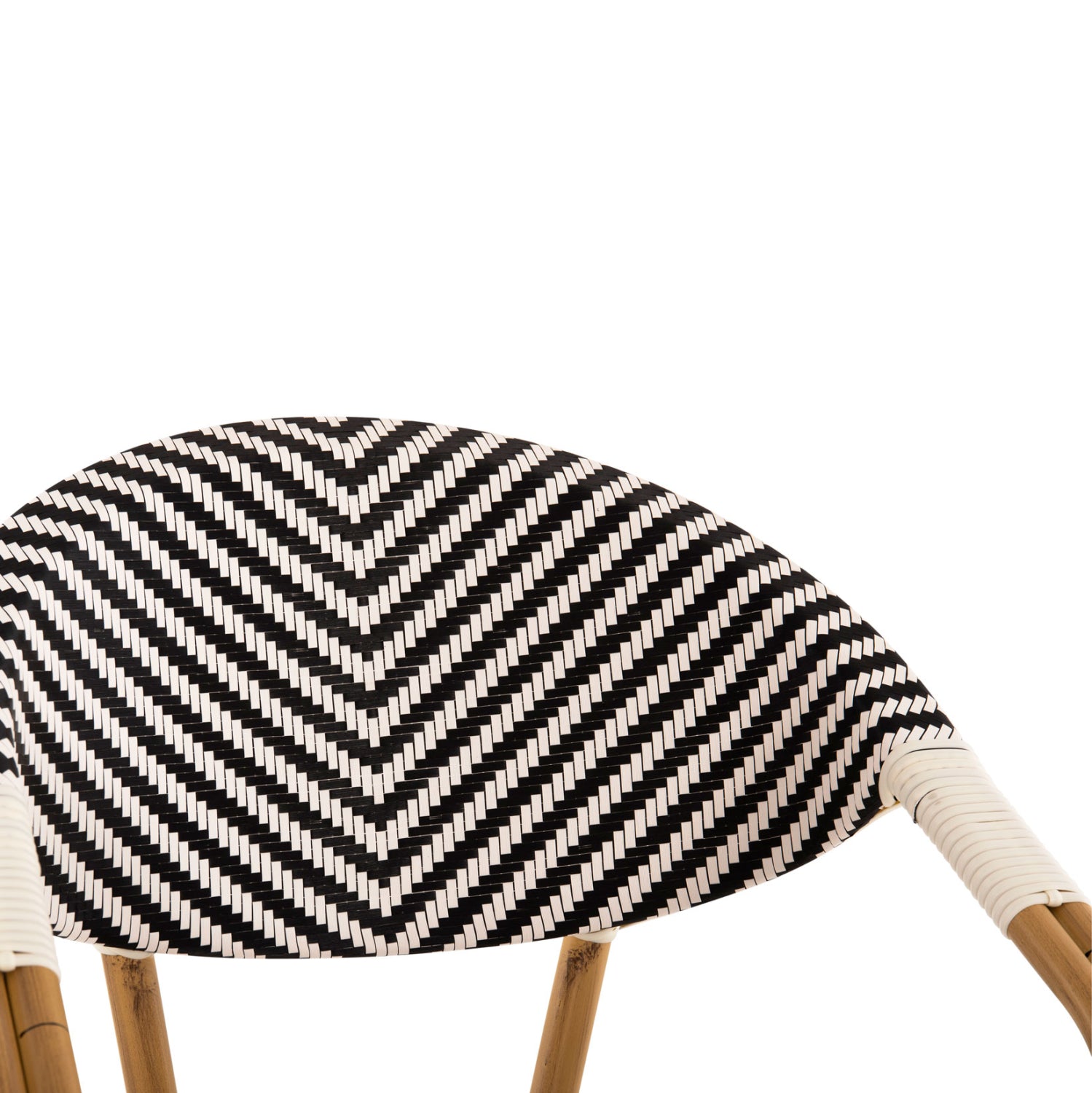 ΠΟΛΥΘΡΟΝΑ BAMBOO LOOK HM5861.01 ΜΑΥΡΟ-ΛΕΥΚΟ 57x55x82 εκ. - Pakobazaar