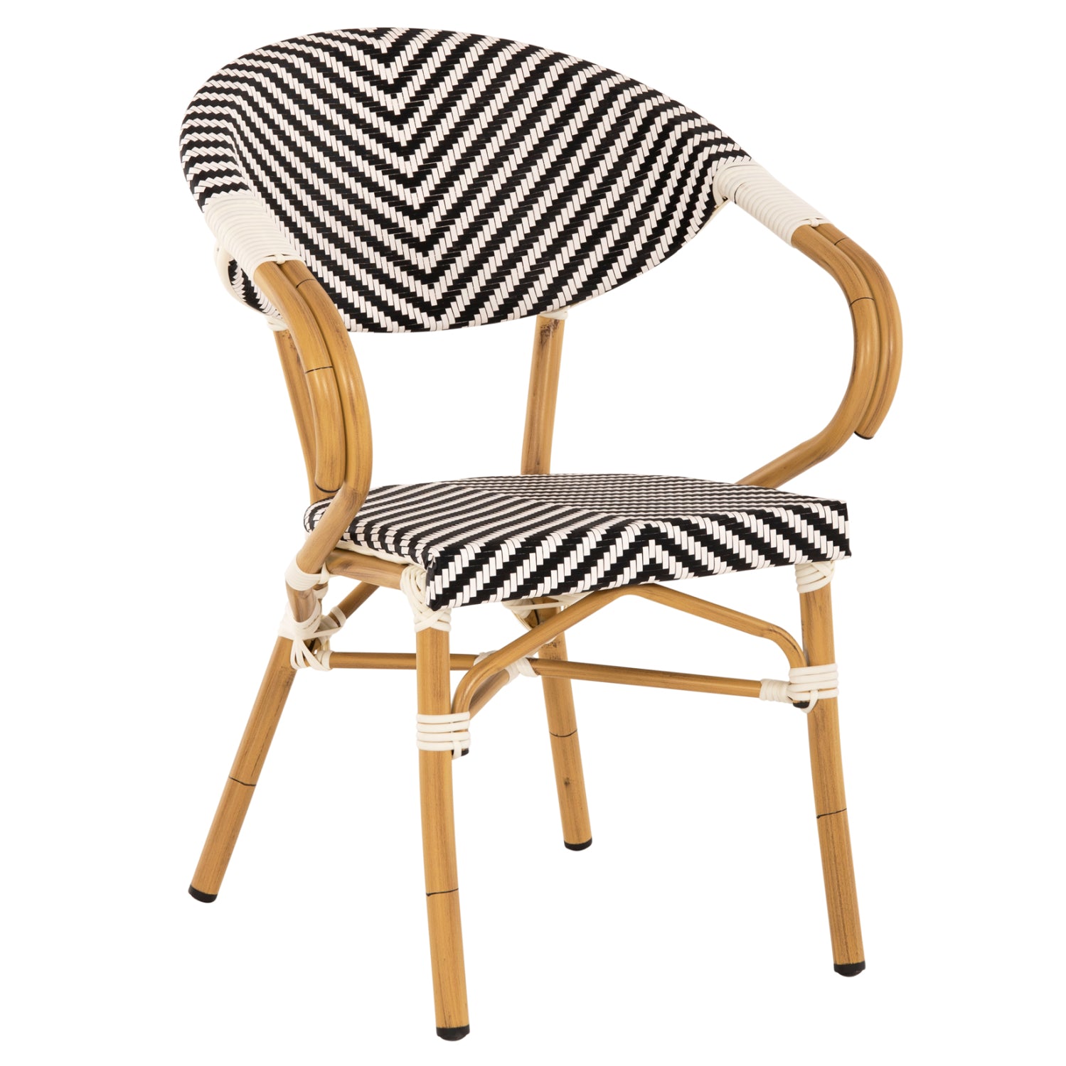ΠΟΛΥΘΡΟΝΑ BAMBOO LOOK HM5861.01 ΜΑΥΡΟ-ΛΕΥΚΟ 57x55x82 εκ. - Pakobazaar