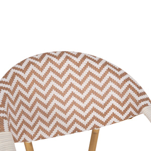 ΠΟΛΥΘΡΟΝΑ BAMBOO LOOK HM5861.03 ΚΑΦΕ-ΛΕΥΚΟ 58.5x58x82Υεκ. - Pakobazaar