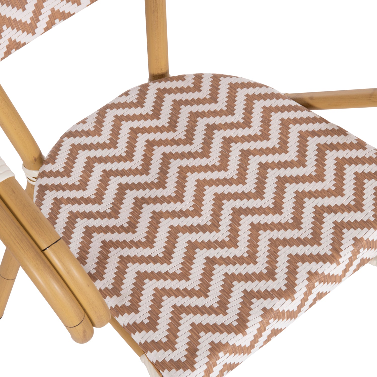 ΠΟΛΥΘΡΟΝΑ BAMBOO LOOK HM5861.03 ΚΑΦΕ-ΛΕΥΚΟ 58.5x58x82Υεκ. - Pakobazaar