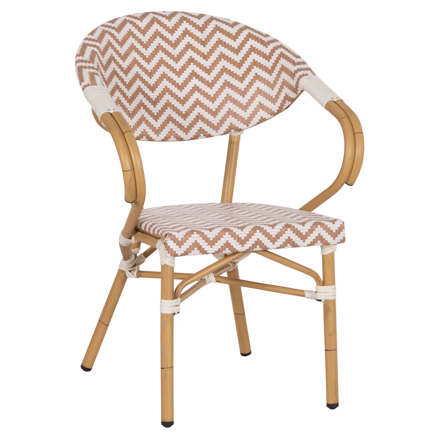 ΠΟΛΥΘΡΟΝΑ BAMBOO LOOK HM5861.03 ΚΑΦΕ-ΛΕΥΚΟ 58.5x58x82Υεκ. - Pakobazaar