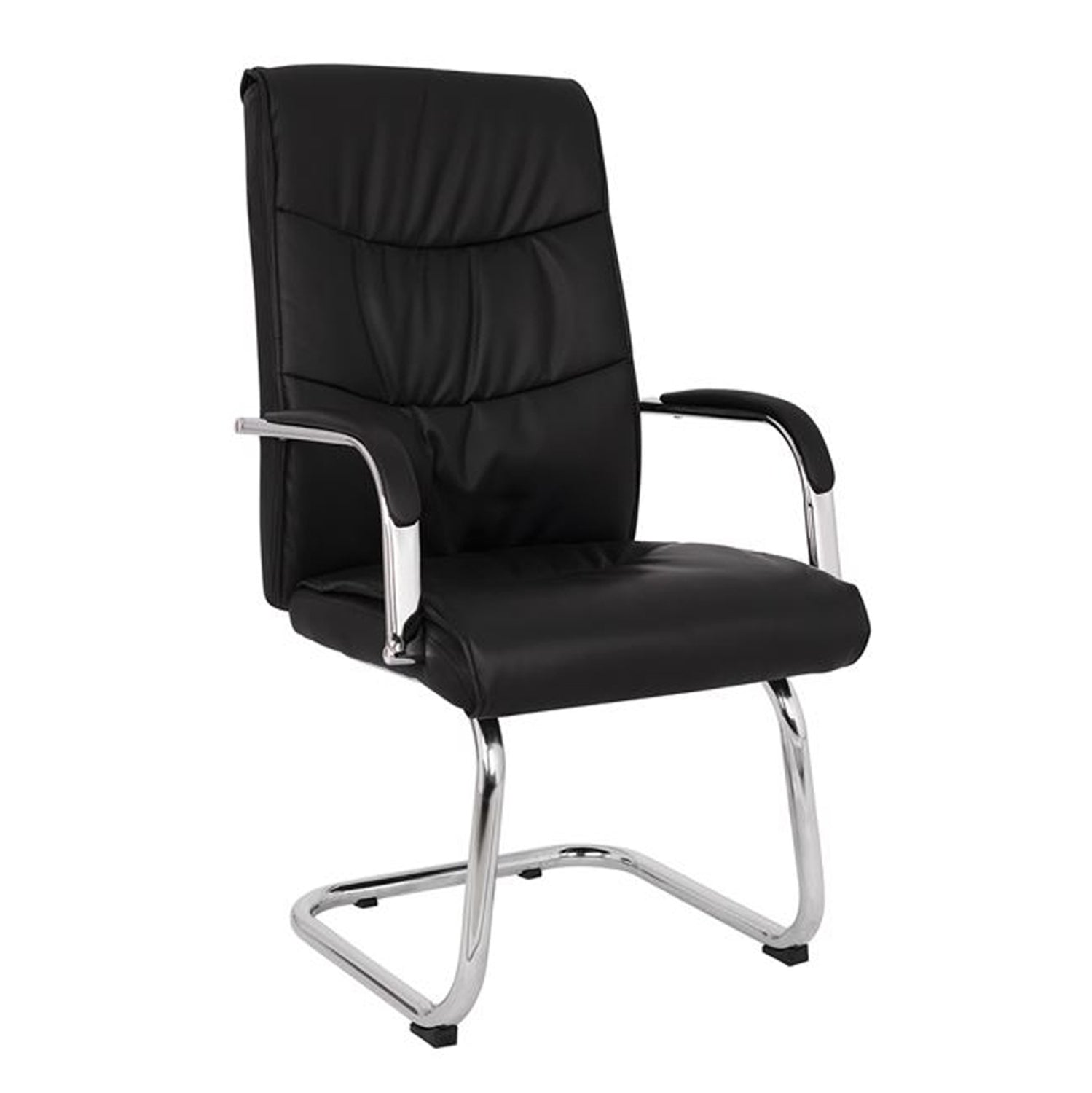 ΠΟΛΥΘΡΟΝΑ JACOB HM1045.11 ΜΑΥΡΟ PU ΜΕ ΒΑΣΗ ΧΡΩΜΙΟΥ 57x66,5x102 cm - Pakobazaar