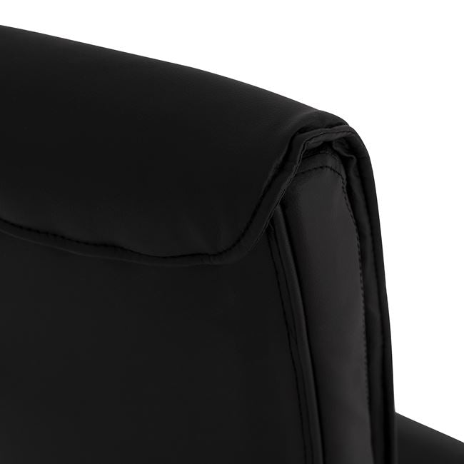 ΠΟΛΥΘΡΟΝΑ JACOB HM1045.11 ΜΑΥΡΟ PU ΜΕ ΒΑΣΗ ΧΡΩΜΙΟΥ 57x66,5x102 cm - Pakobazaar