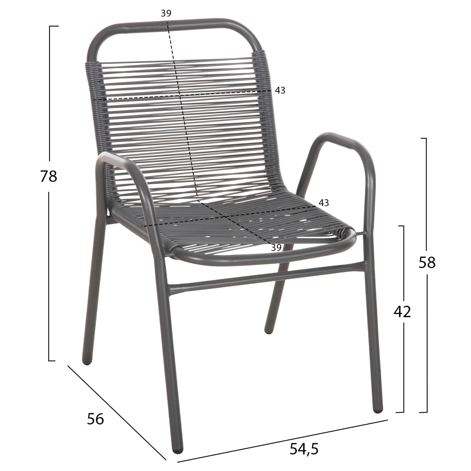 ΠΟΛΥΘΡΟΝΑ ΕΞ.ΧΩΡΟΥ AVRIL HM5968.01 ΜΕΤΑΛΛΟ ΚΑΙ ΣΥΝΘ.RATTAN ΣΕ ΓΚΡΙ 54,5x56x78Υεκ. - Pakobazaar