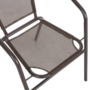 ΠΟΛΥΘΡΟΝΑ ΕΞ.ΧΩΡΟΥ LEDAN HM5977.02 ΜΕΤΑΛΛO & TEXTILENE ΚΑΦΕ 55x58x72Υεκ. - Pakobazaar