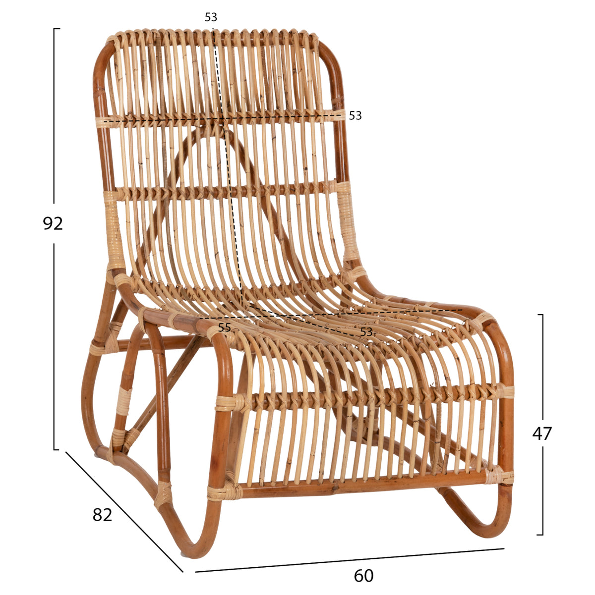 ΠΟΛΥΘΡΟΝΑ BRONNY ΕΞΩΤ.ΧΩΡΟΥ HM9644.01 RATTAN ΣΕ ΦΥΣΙΚΟ ΧΡΩΜΑ 60x82x92Υ εκ. - Pakobazaar