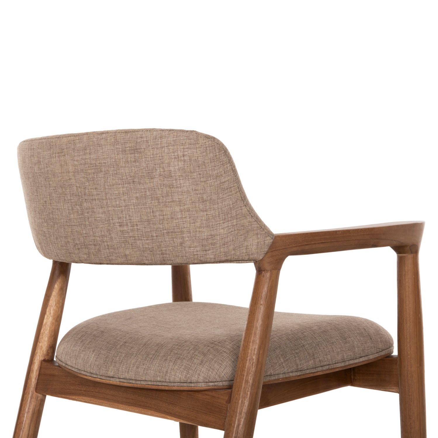 ΠΟΛΥΘΡΟΝΑ JAMES HM18259 TEAK WOOD ΜΕ ΣΑΜΠΑΝΙ ΥΦΑΣΜΑ 57x52x76Υεκ. - Pakobazaar