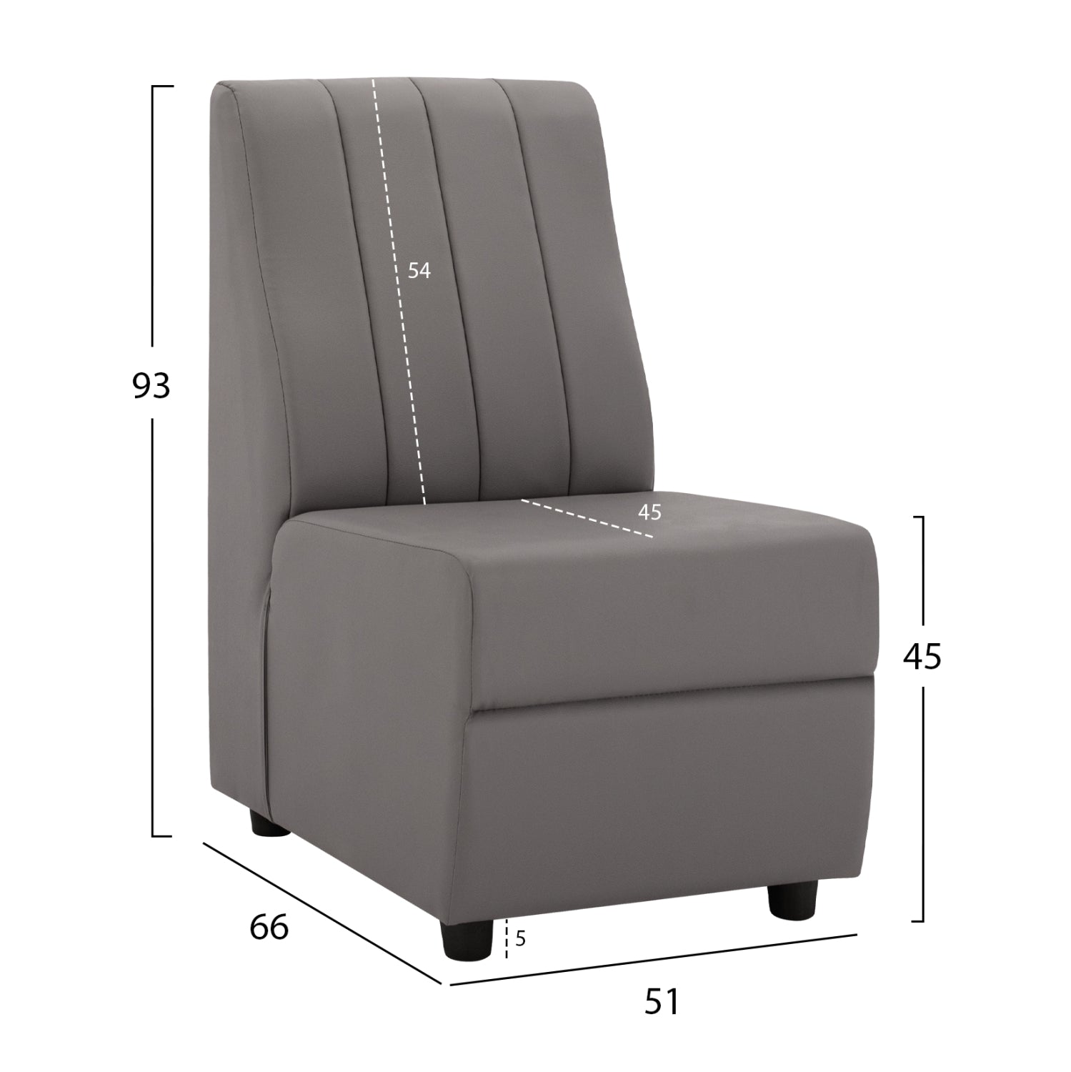 ΠΟΛΥΘΡΟΝΑ LANDON HM3162.10 ΑΠΟ ΤΕΧΝΟΔΕΡΜΑ ΣΕ ΓΚΡΙ ΑΠΟΧΡΩΣΗ 51x66x93Υ εκ. - Pakobazaar