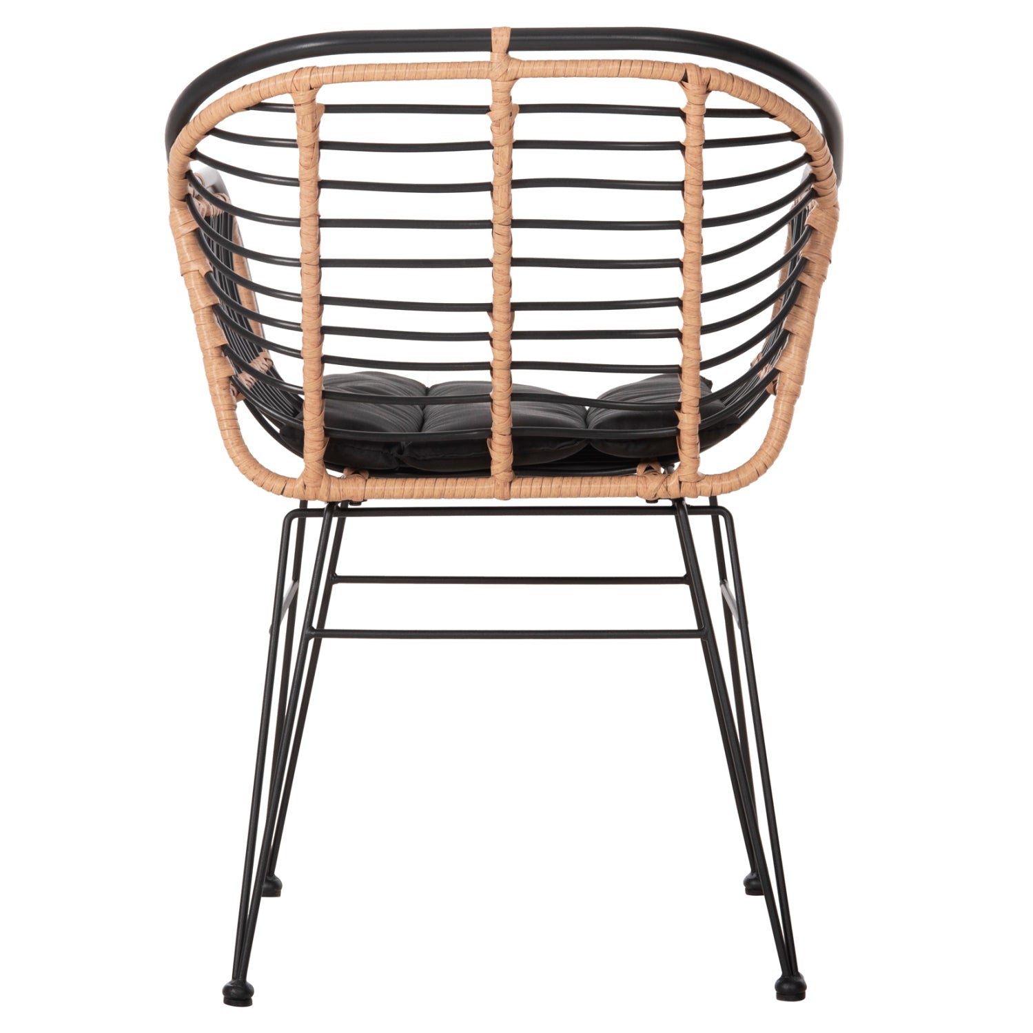 ΠΟΛΥΘΡΟΝΑ ALLEGRA HM5663.11 ΜΕΤΑΛ.ΣΚΕΛΕΤΟΣ-P.E.RATTAN ΜΠΕΖ-ΜΑΥΡΟ 58x59x81Υεκ - Pakobazaar