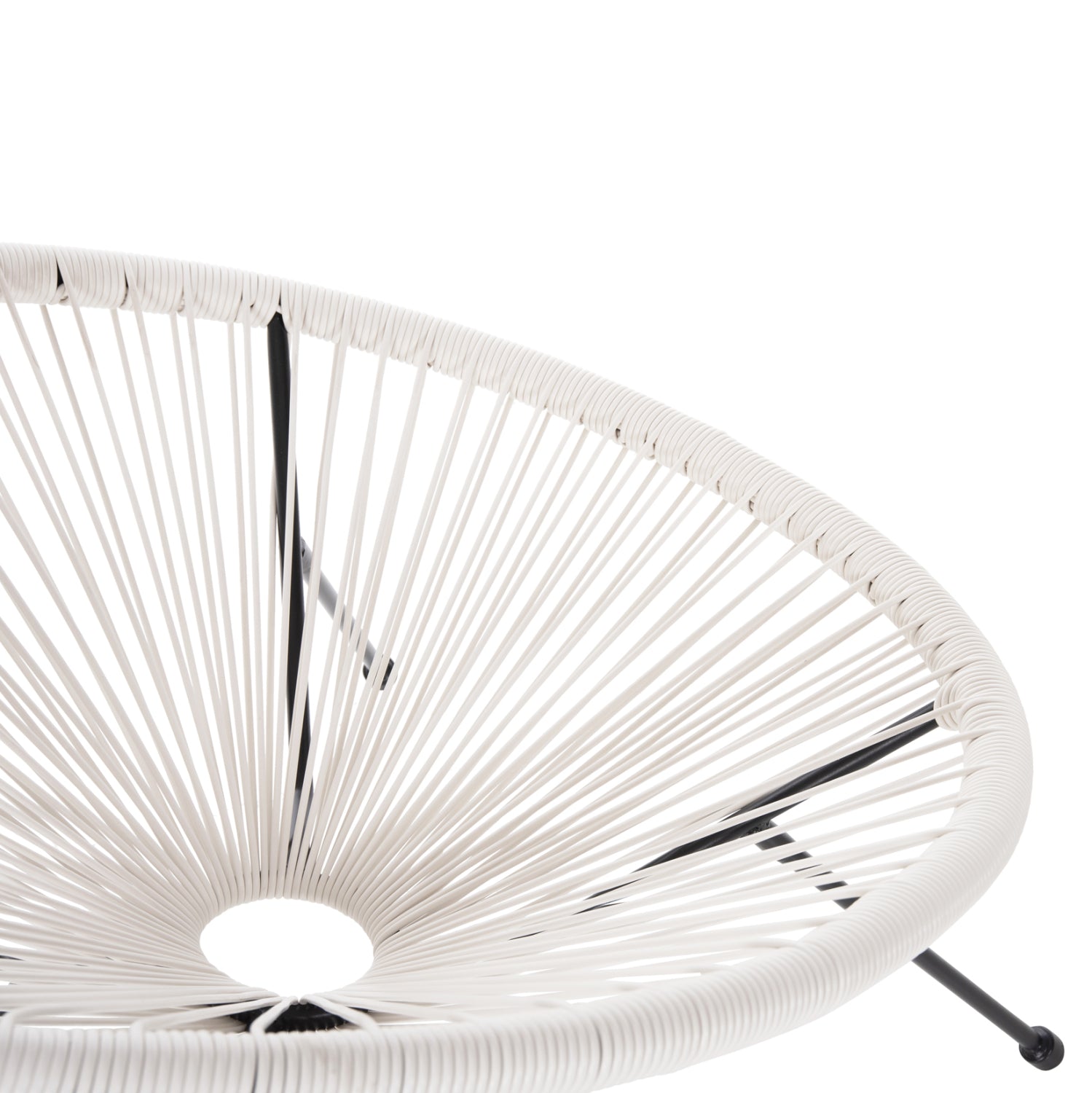 ΠΟΛΥΘΡΟΝΑ HM5872.12 ΤΥΠΟΥ ΦΩΛΙΑ ΜΕΤΑΛ. ACAPULCO ΜΑΥΡΗ-ΛΕΥΚΟ ΣΥΝΘ.RATTAN 71x72x80Υεκ - Pakobazaar