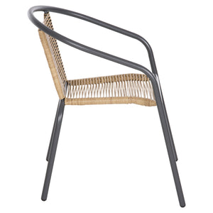 ΠΟΛΥΘΡΟΝΑ SWIFTER HM5969.02 ΜΕΤΑΛΛΟ ΓΚΡΙ-ΣΥΝΘ. RATTAN ΣΕ ΦΥΣΙΚΟ 54x61x75Υεκ. - Pakobazaar