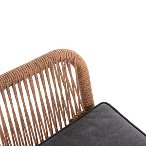 ΠΟΛΥΘΡΟΝΑ TOPIN HM6048.01 ΑΛΟΥΜΙΝΙΟ ΛΕΥΚΟ-P.E. RATTAN ΑΝΟΙΧΤΟ ΚΑΦΕ-ΜΑΞΙΛΑΡΙ ΓΚΡΙ 58x60x83Υ εκ - Pakobazaar