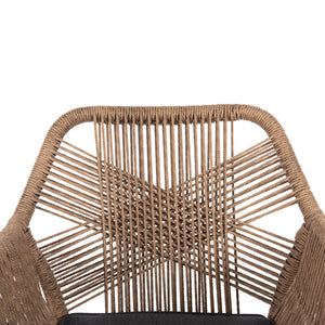 ΠΟΛΥΘΡΟΝΑ TOPIN HM6048.03 ΑΛΟΥΜΙΝΙΟ ΑΝΘΡΑΚΙ-P.E. RATTAN ΜΠΕΖ-ΜΑΞΙΛΑΡΙ ΑΝΘΡΑΚΙ - Pakobazaar