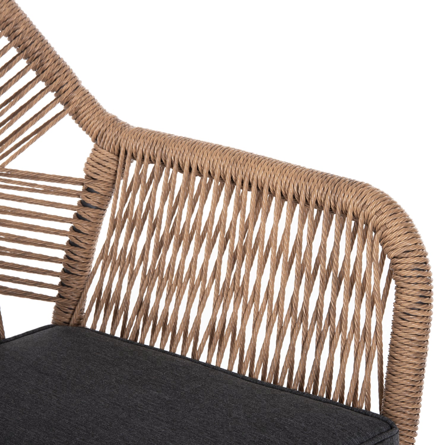 ΠΟΛΥΘΡΟΝΑ TOPIN HM6048.03 ΑΛΟΥΜΙΝΙΟ ΑΝΘΡΑΚΙ-P.E. RATTAN ΜΠΕΖ-ΜΑΞΙΛΑΡΙ ΑΝΘΡΑΚΙ - Pakobazaar