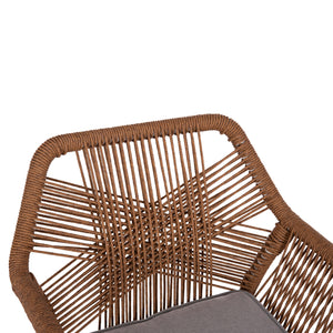 ΠΟΛΥΘΡΟΝΑ TOPIN HM6048.11 ΑΛΟΥΜΙΝΙΟ ΛΕΥΚΟ-P.E. RATTAN ΜΠΕΖ 59x63x81Υεκ - Pakobazaar