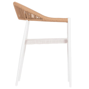 ΠΟΛΥΘΡΟΝΑ BERG HM6284.01 ΑΛΟΥΜΙΝΙΟ & TEXTILENE ΛΕΥΚΟ--P.E.TWISTED RATTAN 55x56x79Υεκ - Pakobazaar