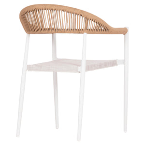 ΠΟΛΥΘΡΟΝΑ BERG HM6284.01 ΑΛΟΥΜΙΝΙΟ & TEXTILENE ΛΕΥΚΟ--P.E.TWISTED RATTAN 55x56x79Υεκ - Pakobazaar