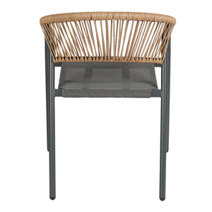 ΠΟΛΥΘΡΟΝΑ HOMAN HM6430.01 ΓΚΡΙ ΜΕΤΑΛΛΟ & TEXTILENE--ΜΠΕΖ P.E.RATTAN 53,5x62x75Υεκ - Pakobazaar