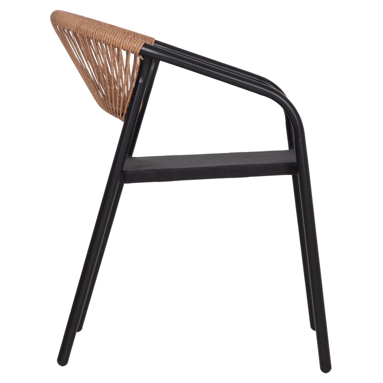 ΠΟΛΥΘΡΟΝΑ HOMAN HM6430.03 ΜΑΥΡΟ ΜΕΤΑΛΛΟ & TEXTILENE--ΜΠΕΖ P.E.RATTAN 53x58x75Υεκ - Pakobazaar