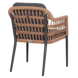 ΠΟΛΥΘΡΟΝΑ BOXER HM6556.01 ΑΛΟΥΜΙΝΙΟ & OLEFIN ΓΚΡΙ-TWIST WICKER 58x60x80Yεκ - Pakobazaar