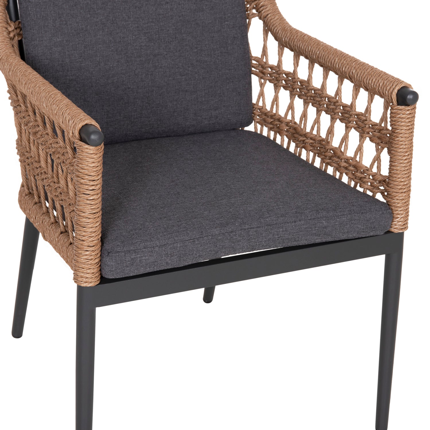 ΠΟΛΥΘΡΟΝΑ BOXER HM6556.01 ΑΛΟΥΜΙΝΙΟ & OLEFIN ΓΚΡΙ-TWIST WICKER 58x60x80Yεκ - Pakobazaar