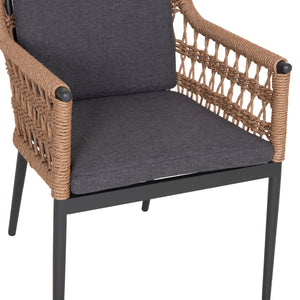ΠΟΛΥΘΡΟΝΑ BOXER HM6556.01 ΑΛΟΥΜΙΝΙΟ & OLEFIN ΓΚΡΙ-TWIST WICKER 58x60x80Yεκ - Pakobazaar