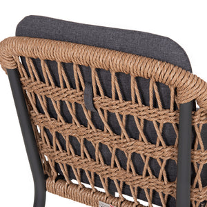 ΠΟΛΥΘΡΟΝΑ BOXER HM6556.01 ΑΛΟΥΜΙΝΙΟ & OLEFIN ΓΚΡΙ-TWIST WICKER 58x60x80Yεκ - Pakobazaar