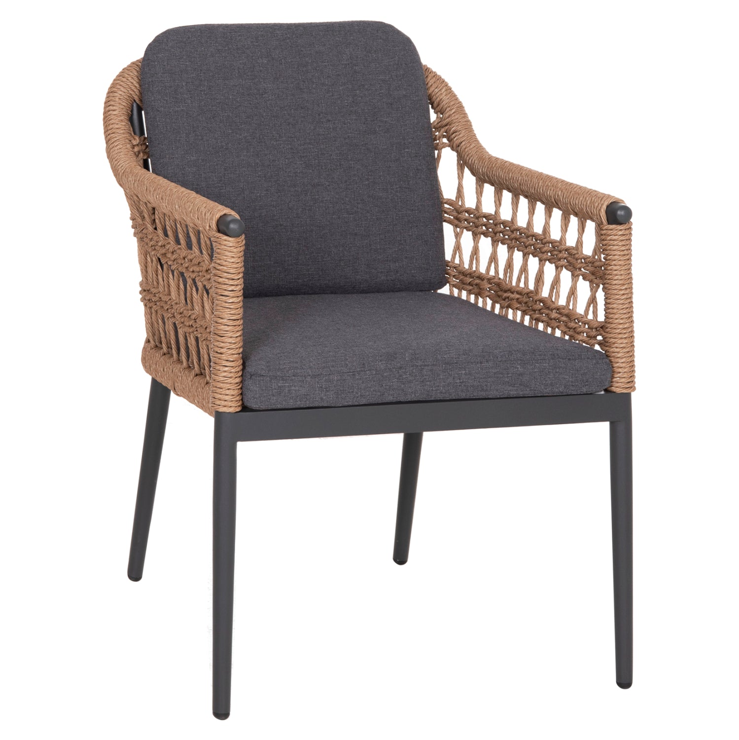 ΠΟΛΥΘΡΟΝΑ BOXER HM6556.01 ΑΛΟΥΜΙΝΙΟ & OLEFIN ΓΚΡΙ-TWIST WICKER 58x60x80Yεκ - Pakobazaar