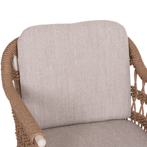 ΠΟΛΥΘΡΟΝΑ BOXER HM6556.02 ΑΛΟΥΜΙΝΙΟ & OLEFIN ΜΠΕΖ-TWIST WICKER 58x60x80Yεκ - Pakobazaar