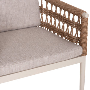 ΠΟΛΥΘΡΟΝΑ BOXER HM6556.02 ΑΛΟΥΜΙΝΙΟ & OLEFIN ΜΠΕΖ-TWIST WICKER 58x60x80Yεκ - Pakobazaar