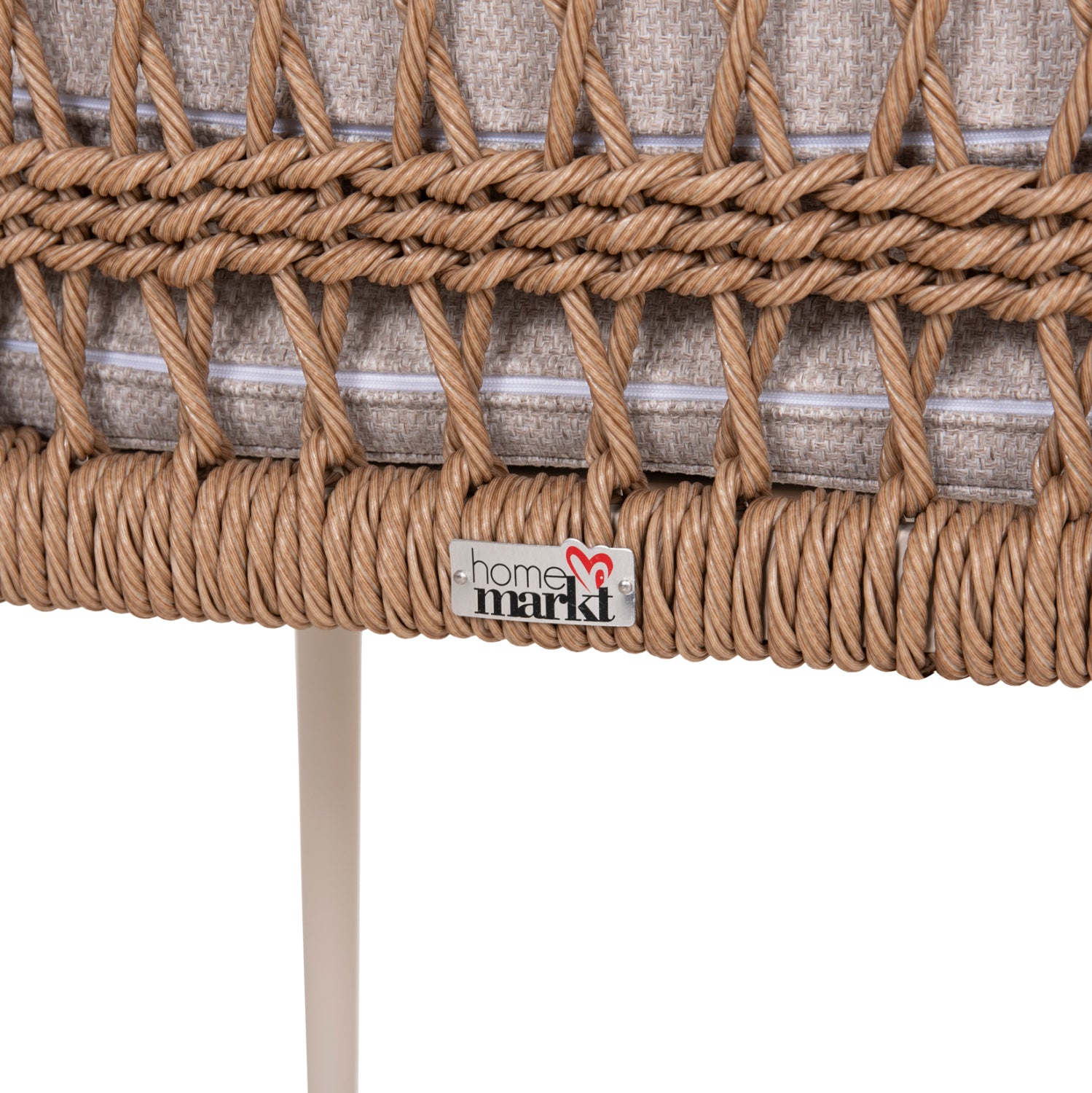 ΠΟΛΥΘΡΟΝΑ BOXER HM6556.02 ΑΛΟΥΜΙΝΙΟ & OLEFIN ΜΠΕΖ-TWIST WICKER 58x60x80Yεκ - Pakobazaar